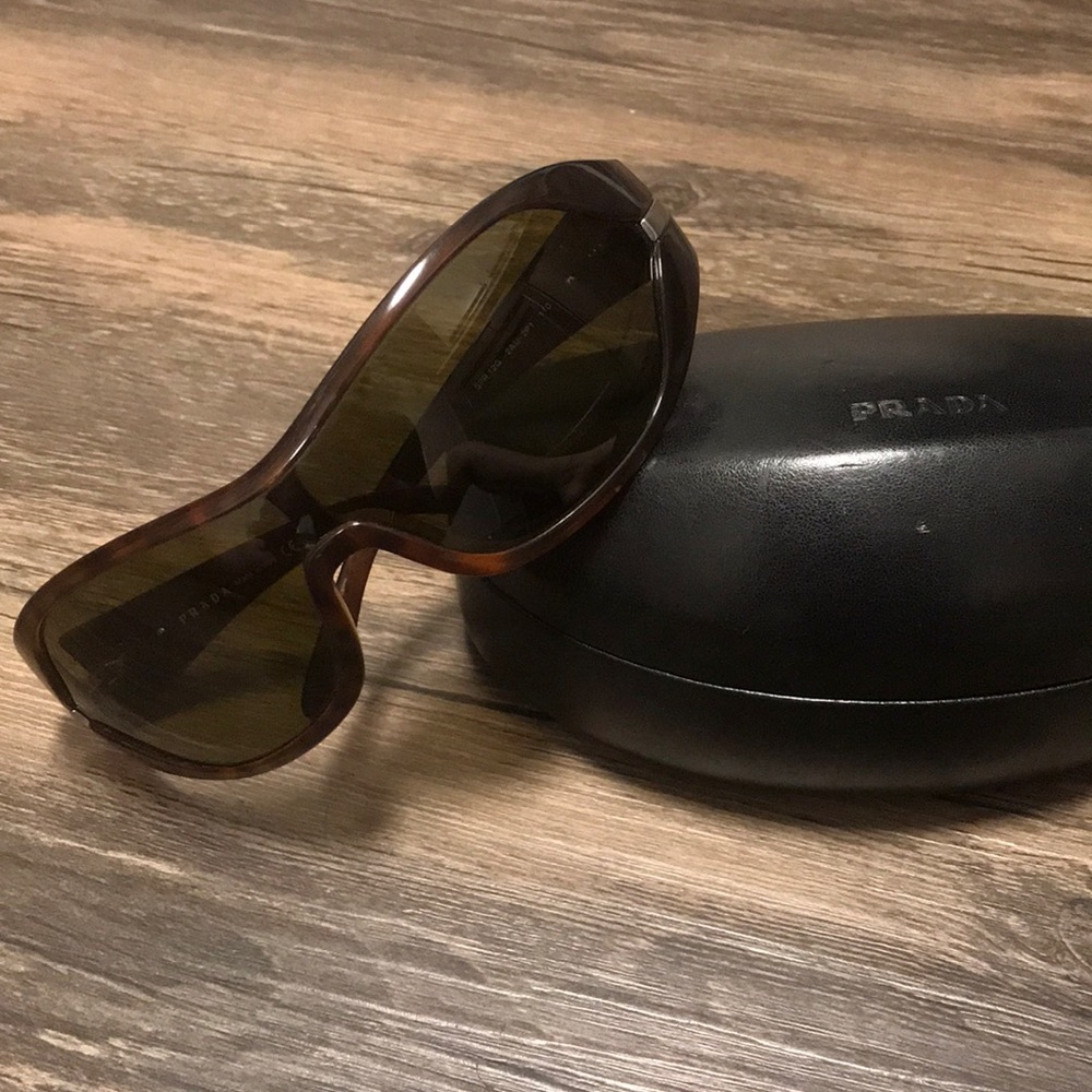 Prada Authentic Sunglasses Brown With Side Accents